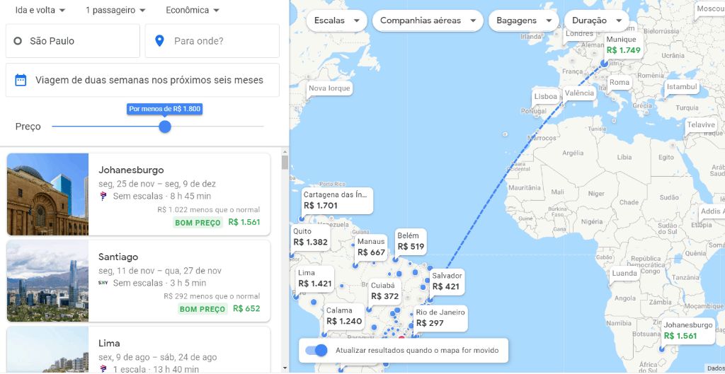 Google voos - como encontrar passagens baratas - explore seu destino e preço